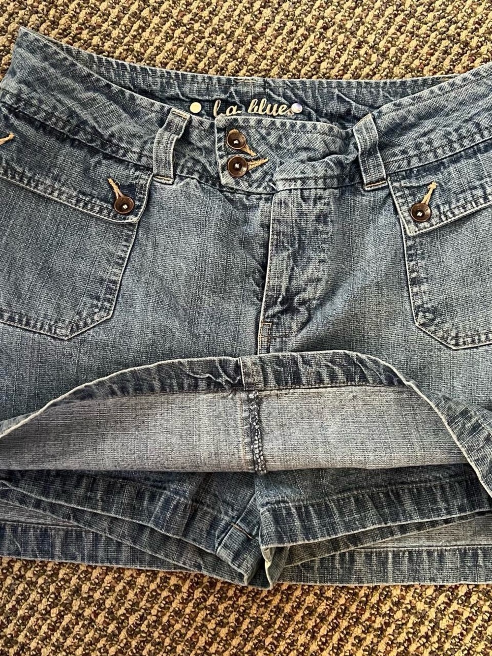 Y2K vintage LA Blues Denim Cargo Mini Skort